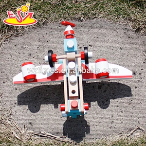 wholesale fashion baby wooden plane toy high quality baby wooden plane toy W03B048