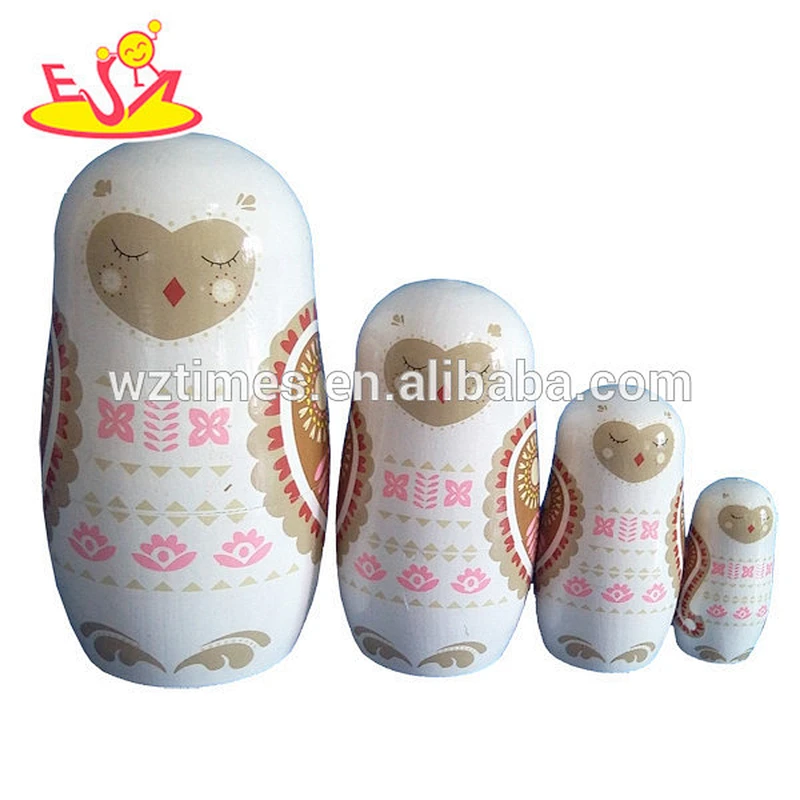 Fashion Design nesting dolls matryoshka set of 5 wooden Russian nesting doll W06D039