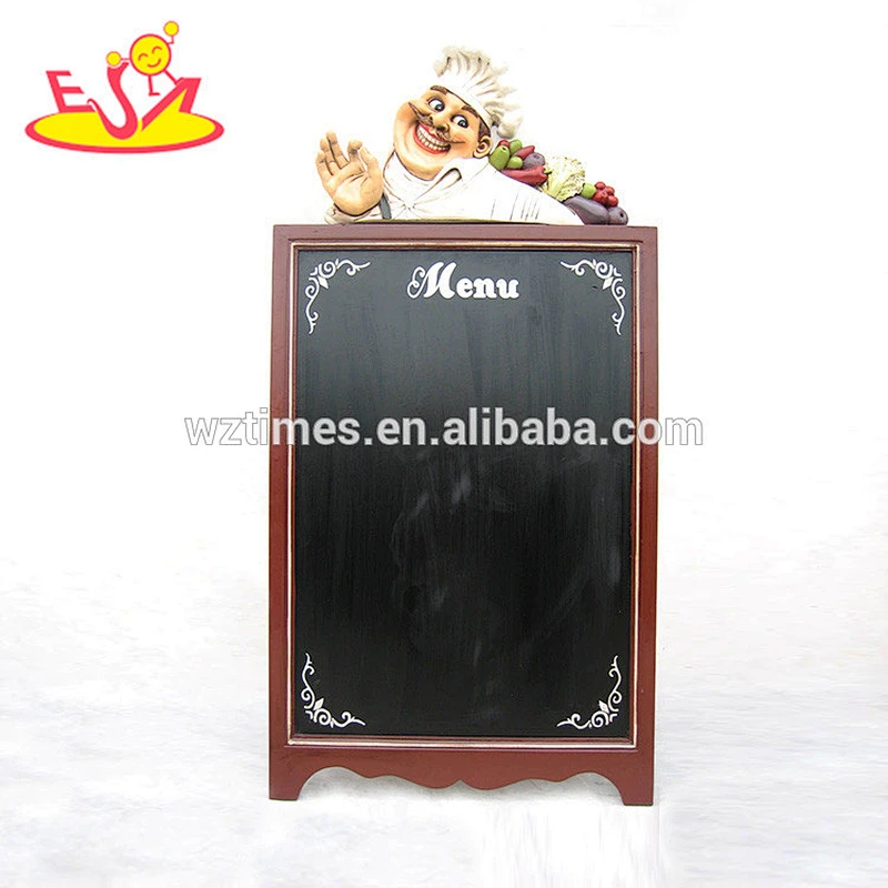 hottest sale restaurant vintage wooden cupboard storage with menu board W08C223