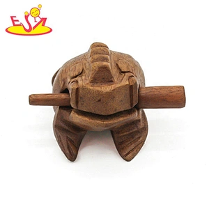 High quality frog shaped wooden temple block for wholesale W18A042