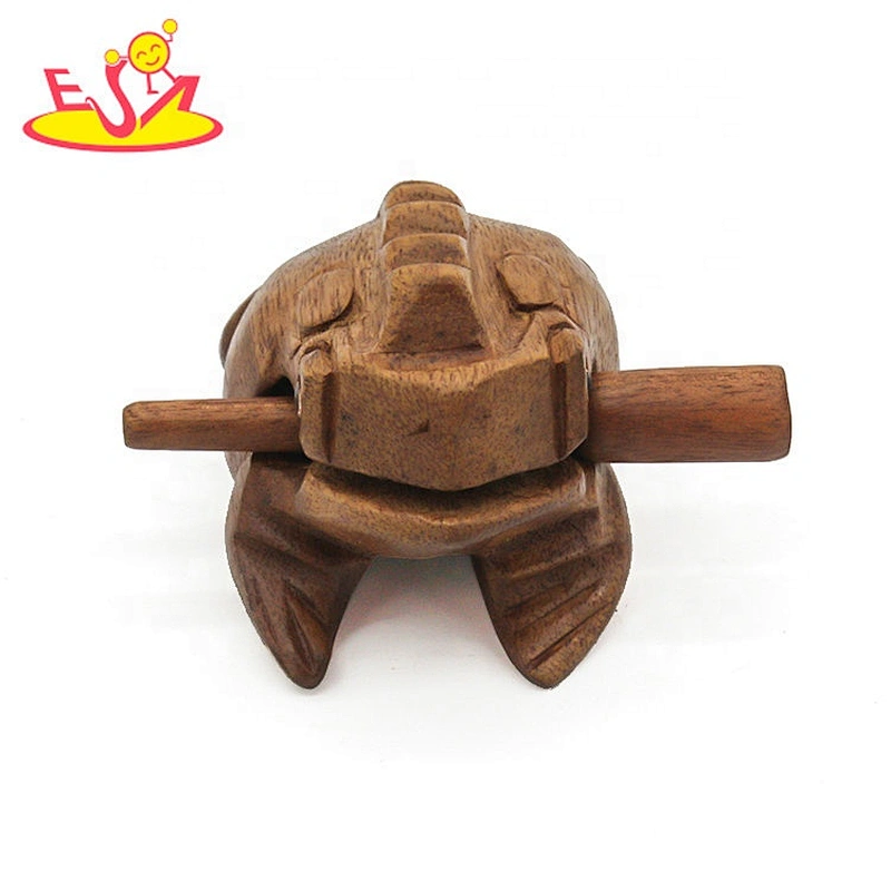High quality frog shaped wooden temple block for wholesale W18A042