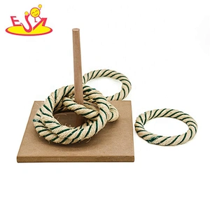 Classic children wooden ring toss game for garden W01D017