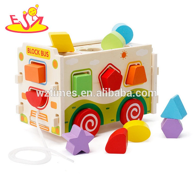 2018 Wholesale wooden pull toy baby wooden pull toy children wooden pull toy W05C080
