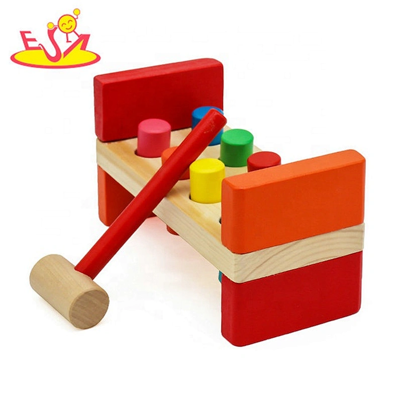 wholesale educational Wooden colorful knocking toy, intelligence knocking toy W11G018