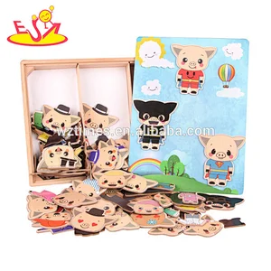 2018 New design funny Dressing puzzle for kids W14D060