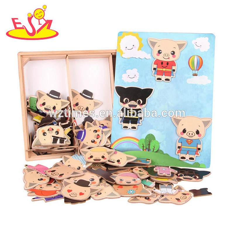 2018 New design funny Dressing puzzle for kids W14D060
