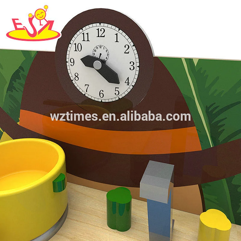 2018 Nuevo diseño original mono de madera colorido juego de cocina para niños juego para fingir W10C381