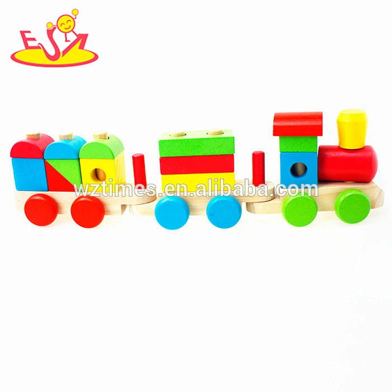 2018 wholesale children wooden train toy diy baby wooden train toy best sale children wooden train toy W04A271