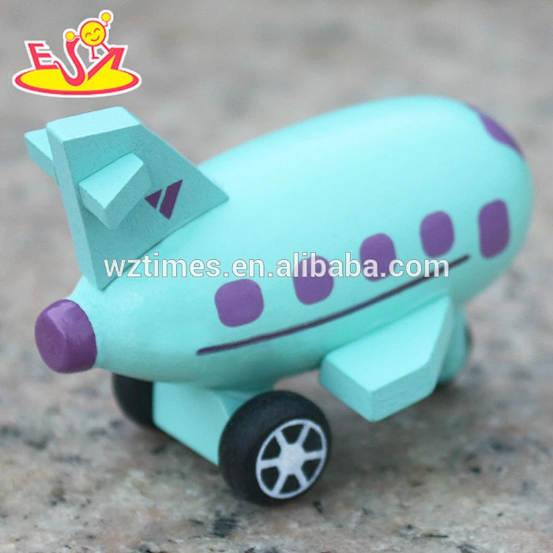 2018 wholesale kids wooden toy airplane high quality baby wooden toy airplane W04A193