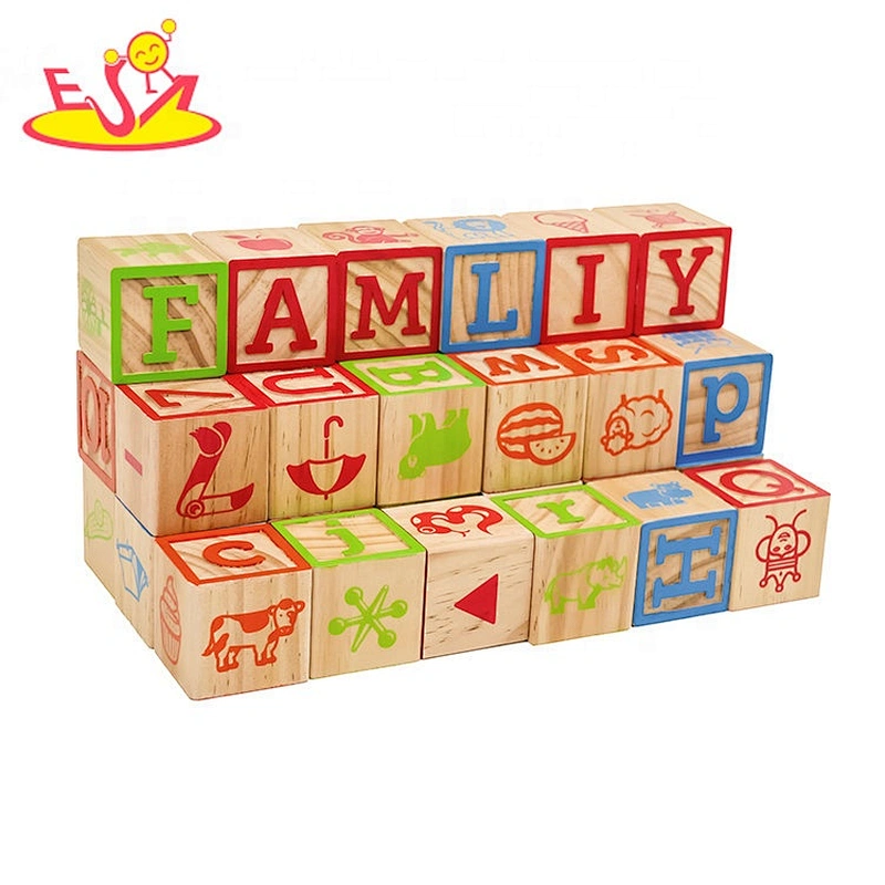 New design early wooden alphabet learning toys for kids W13A179