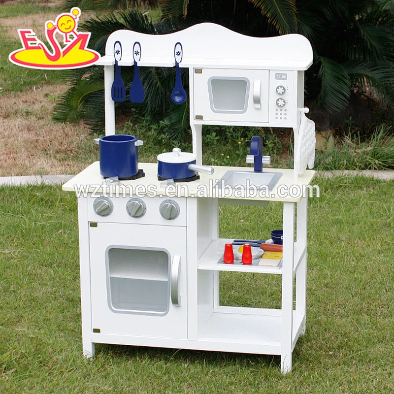 2018 großhandel kinder spielzeug holz küche spielset pretend play kinder weiß holzspielzeug küche spielset w10c045