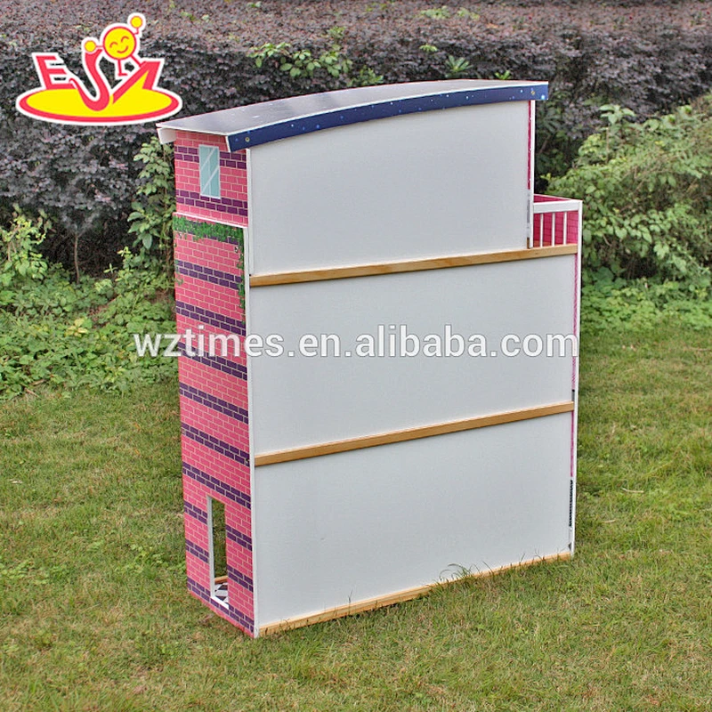wholesale pretend play big wooden dollhouse for children W06A214