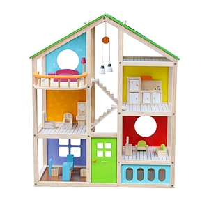 Beste Zubehör Kinder Miniatur Holz Puppenhaus Kits für Großhandel W06A281