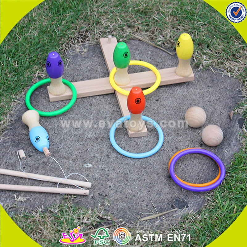 wholesale wooden ring fish toy , hot-selling wooden ring fish toy ,new design wooden magnetic fish toy W01A073