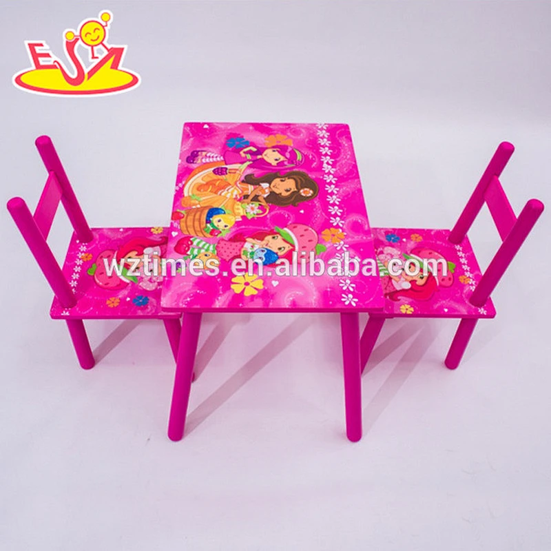 2018 Wholesale new wooden kids table and chairs cartoon wooden kids table and chairs cheap wooden kids table and chairs W08G197