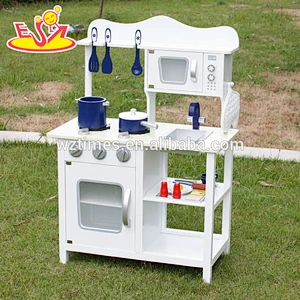 2018 großhandel kinder spielzeug holz küche spielset pretend play kinder weiß holzspielzeug küche spielset w10c045