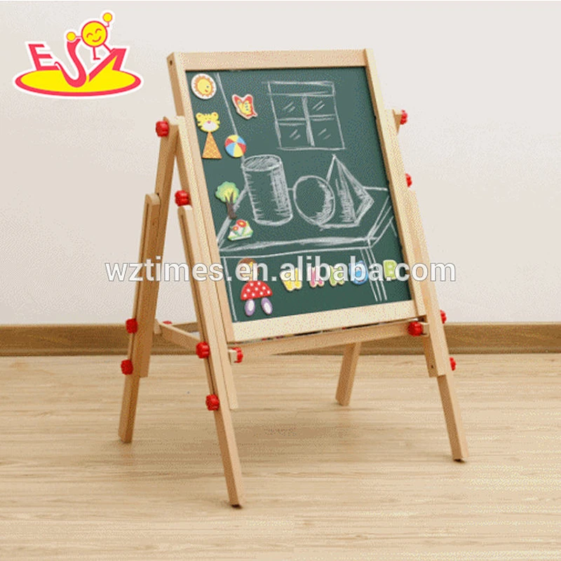 2018 wholesale new products kids wooden blackboard easel best sale children wooden blackboard easel W12B107
