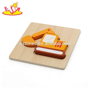 2018 Wholesale educational toy style jigsaw puzzle wooden tiny jigsaw puzzles for kids W14D049