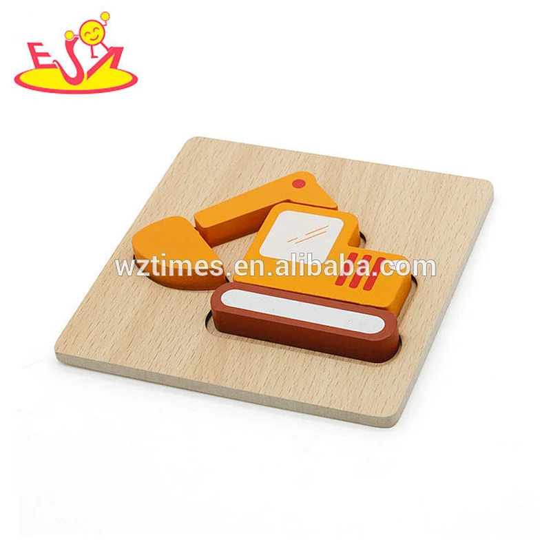 2018 Wholesale educational toy style jigsaw puzzle wooden tiny jigsaw puzzles for kids W14D049