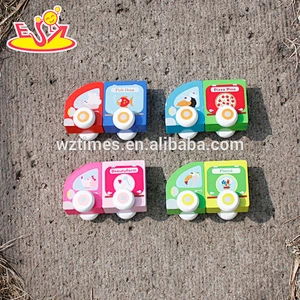 wholesale magnetic wooden baby toy car high quality wooden baby toy car W04A258