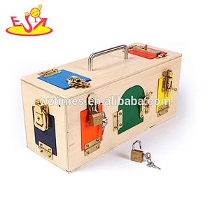2018 wholesale kids wooden toy box popular baby wooden toy box high quality children wooden toy box W08C163