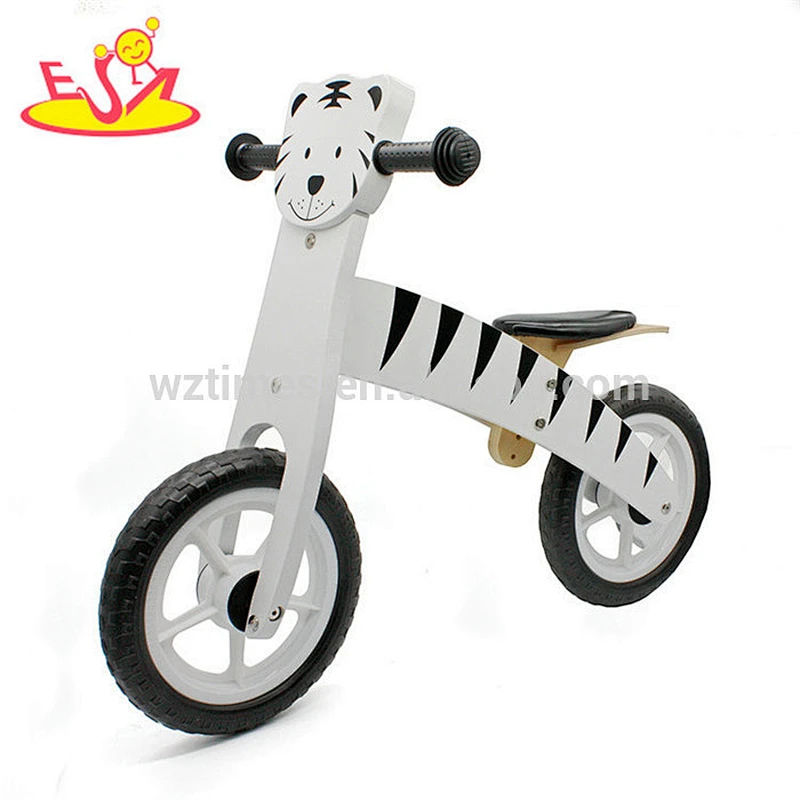 New design tiger style wooden toddler push bike for walking learning W16C204
