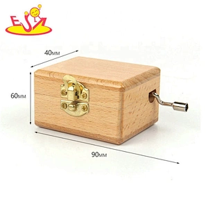 Handmade finished wooden russian music box for children W07B071