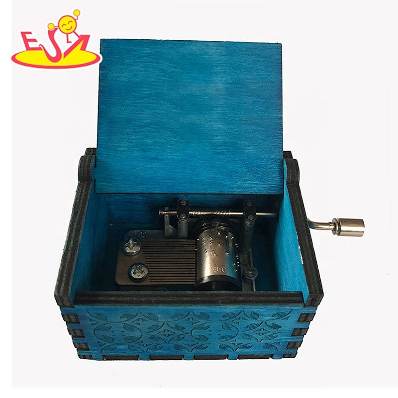 classical old style wooden mechanical music box for gifts W07B074