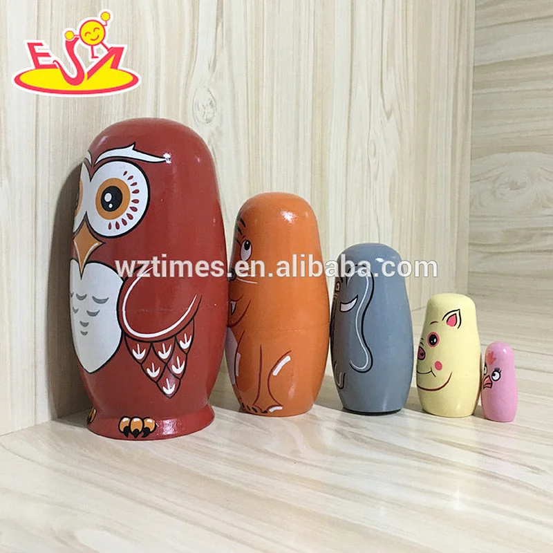 2018 Wholesale funny nesting dolls matryoshka wooden child russian model with best price W06D103