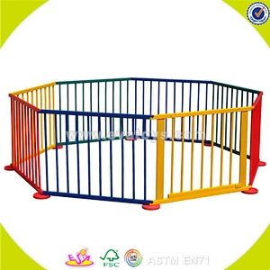 wholesale folding wooden baby playpen for indoor W08H008