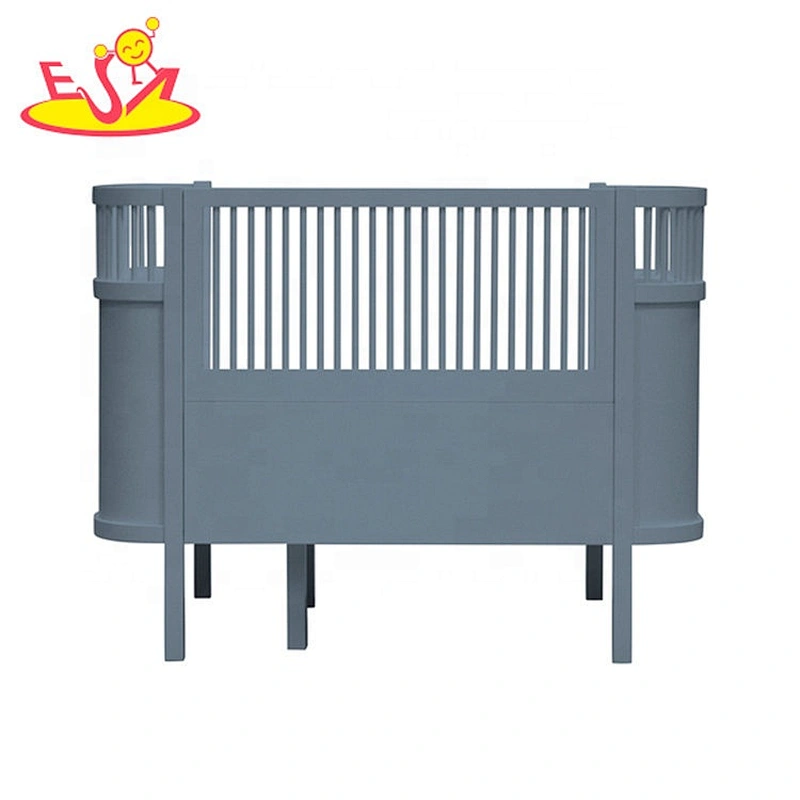 high quality blue wooden baby cradle for wholesale W08E031