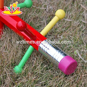 Wholesale bedroom fashion pencil shape wooden coat hanger stand for toddler W09B056