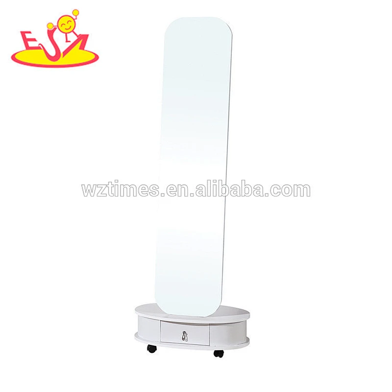 wholesale cheap white wooden bedroom mirrors with cabinet W08H084