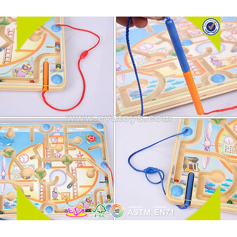 wholesale popular kids wooden toy maze top fashion children wooden toy maze W11H013