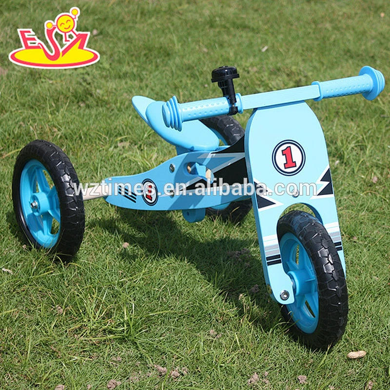 wholesale top fashion kids wooden baby tricycle cheap children wooden baby tricycle W16A023