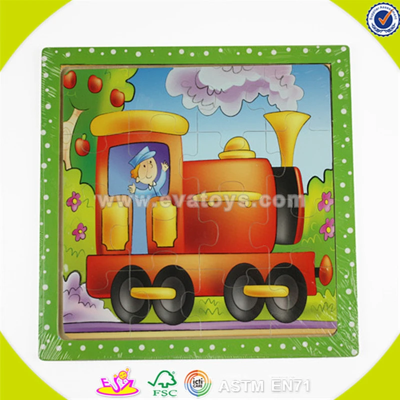 wholesale educational wooden car puzzle toy top sale toddler jigsaw geme fashion style wooden car puzzle toy W14C053