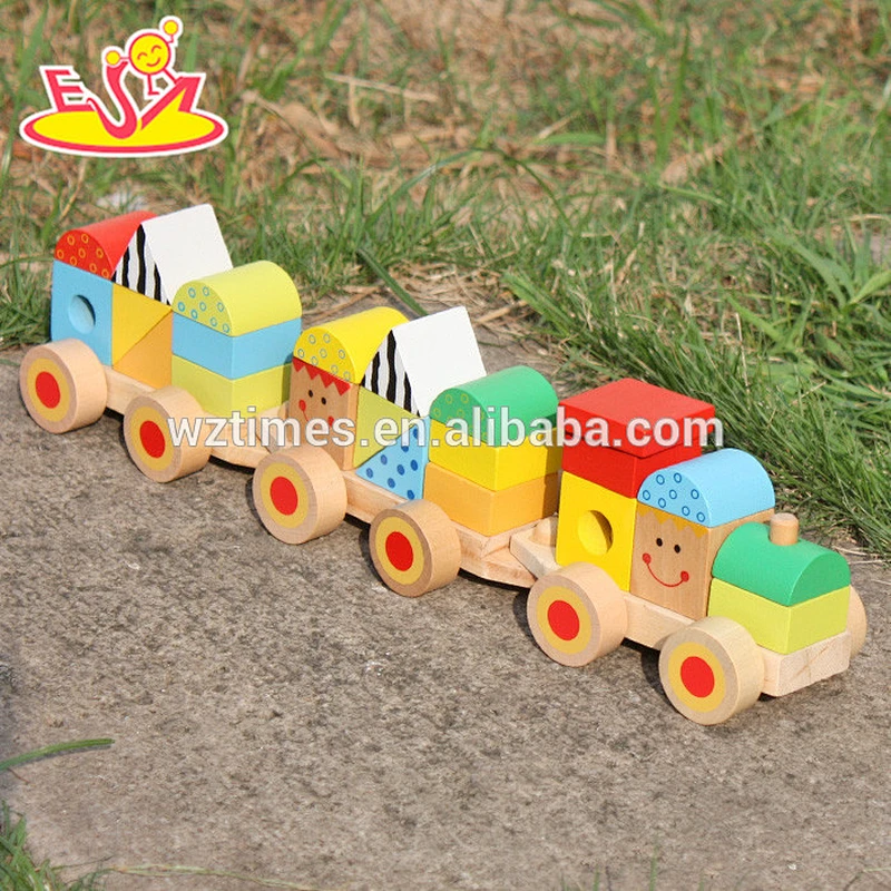 2018 wholesale baby wooden block toy car cheap kids wooden block toy car high quality children wooden block toy car W04A282