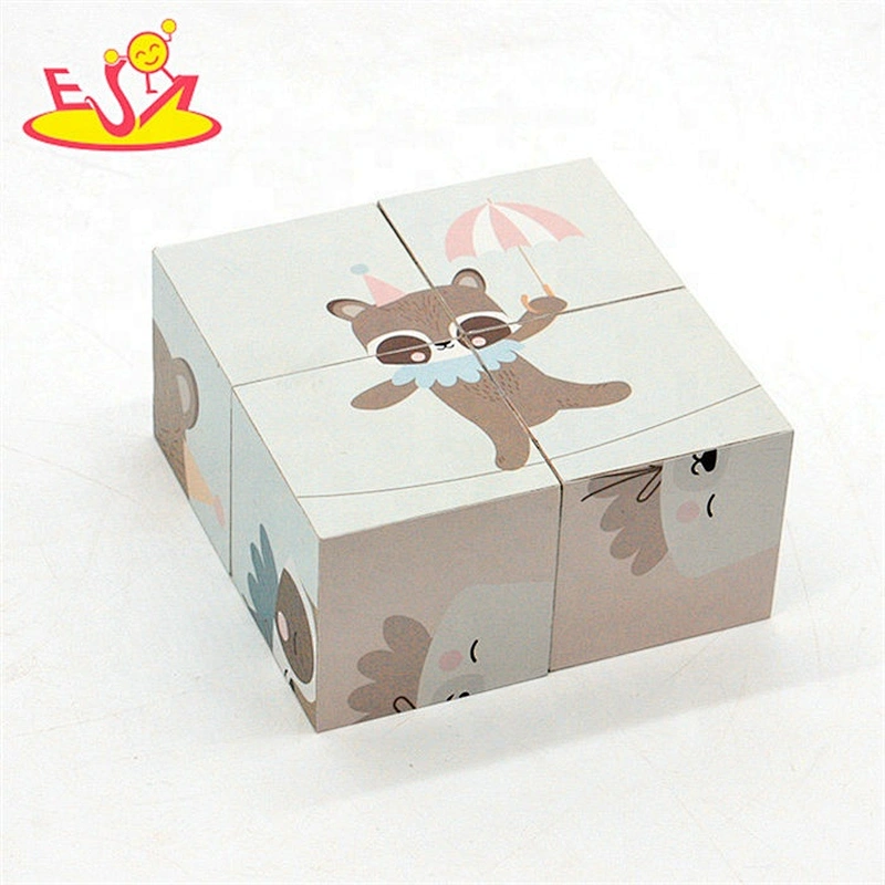 High quality educational wood puzzle blocks for kids W14F056