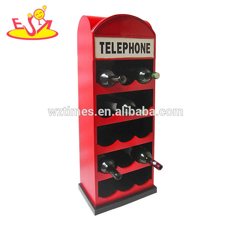 Wholesale hottest sale antique gas pump shaped red wooden display cabinet for decoration W08C217