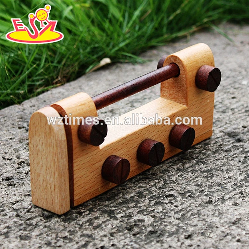 2018 wholesale wooden lock toy educational wooden lock toy top fashion wooden lock toy W02A167