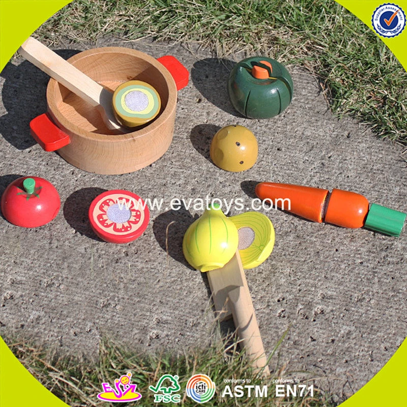 wholesale kids wooden vegetables toys simulation baby wooden vegetables toy W10B146