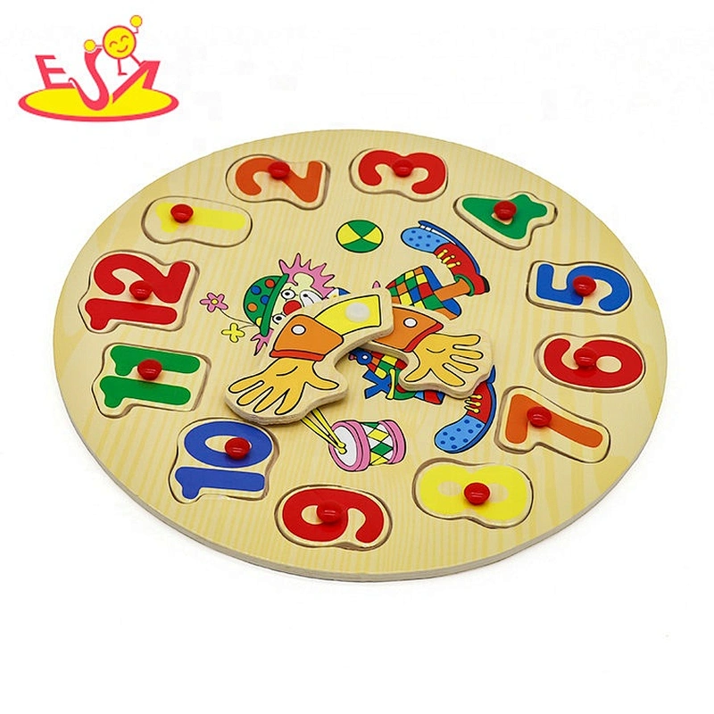 wholesale educational wooden clock and puzzle for kids W14B005