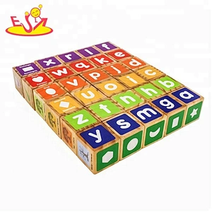 High quality 30 PCS early learning wooden baby building blocks for education W13A158