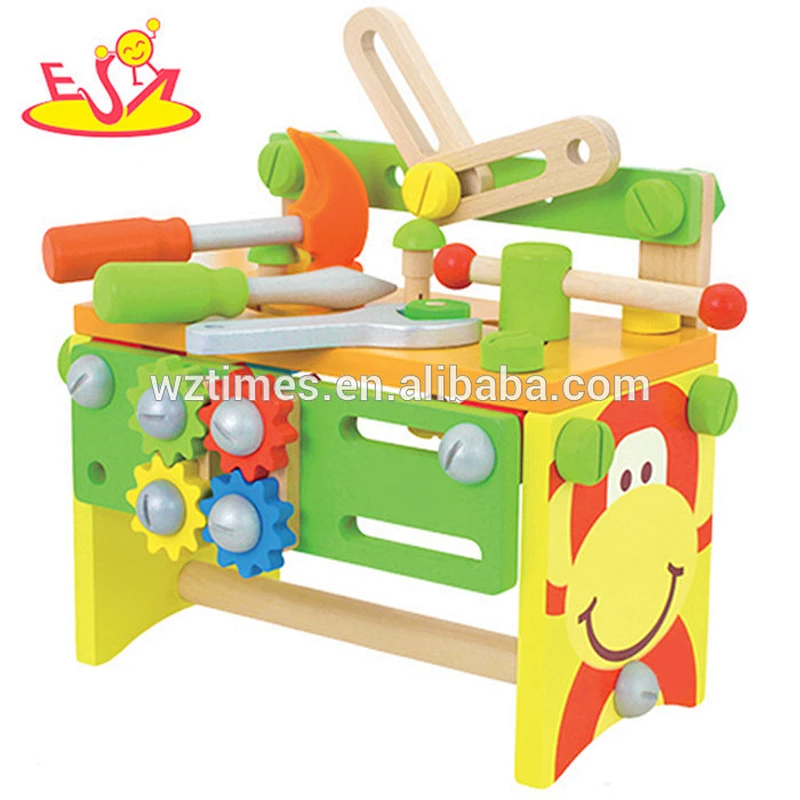 wholesale cartoon baby wooden screw toy for education W03C020