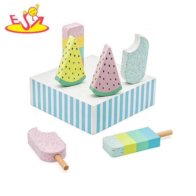 2019 Most popular pretend play wooden ice cream toys for kids W10B314