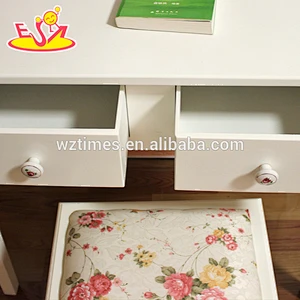 2018 New design wooden girls table and chairs, high quality room furniture wooden girls table and chairs W08G188