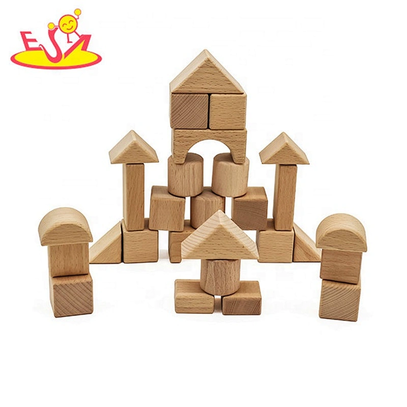 2019 Top sale 28 pieces kids educational wooden toy blocks for wholesale W13A171