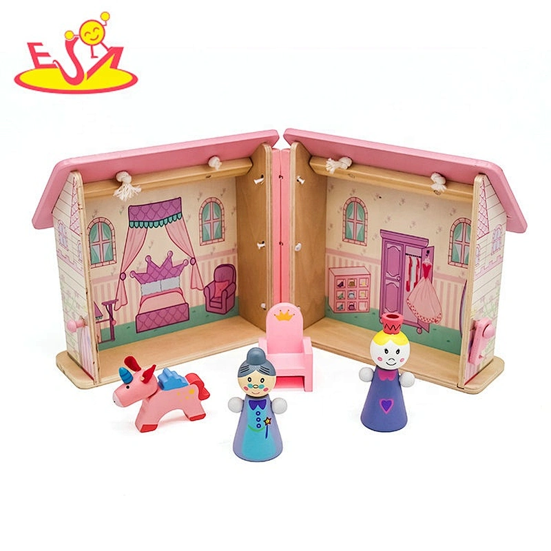 2019 New design mini pretend wooden doll miniatures for kids W06A369