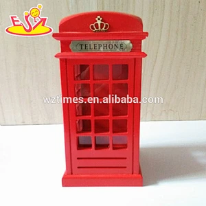 Wholesale fashionable kids wooden pink money cans customize wooden pink money cans W02A275