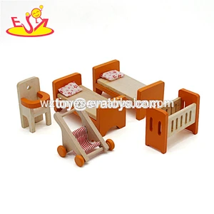 Neue niedliche Kinder Holz Puppe Bett beliebte Kinder Holz Puppe Bett W06E010A